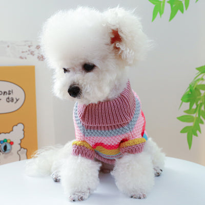 Suéter Arcoíris para Mascotas - Diseño de Rayas Cómodas - Image 3