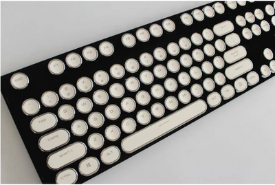 Teclado Mecánico Steampunk con Diseño de Máquina de Escribir - Image 3