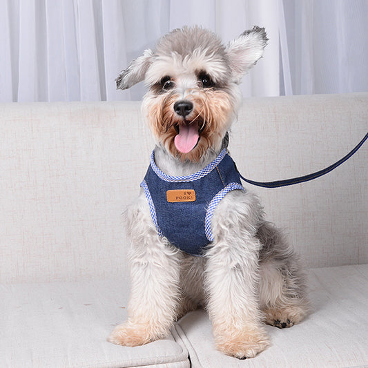 Correa para Perro Estilo Chaleco Vaquero