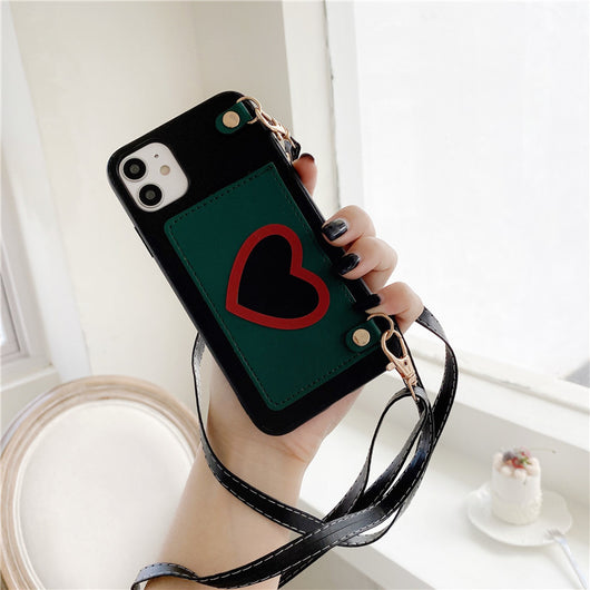 Funda de Cuero para Celular con Monedero y Correa Diagonal - Image 6