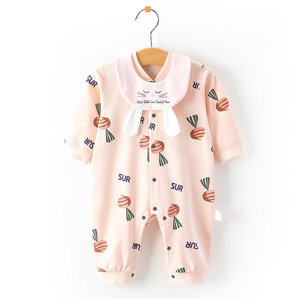 Enterizo Romper de Algodón y Lana con Entrepierna Cómoda