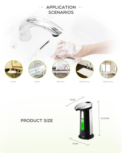 Dispensador Automático de Jabón Líquido con Sensor Inteligente Sin Contacto 400ml - Image 4