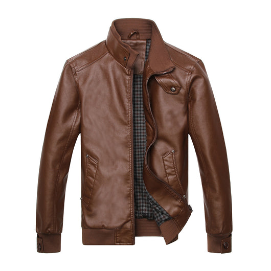 Chaqueta de Cuero Acolchada con Cuello Alzado - Image 11