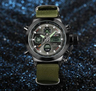 Reloj Deportivo Multifunción para Hombre - Estilo Urbano con Correa de Lona - Image 4