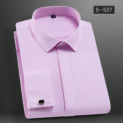 Camisa Francesa Manga Larga Slim Fit para Hombre - Image 5