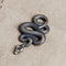 Dije Llavero de Plata 925 Serpiente Vintage Efecto Desgastado