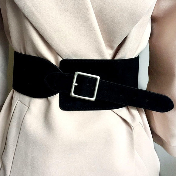 Cinturón Ancho Decorativo Retro Coreano para Vestido y Traje Mujer