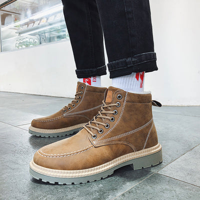 Botas de Trabajo Retro con Suela Gruesa para Hombre - Image 12
