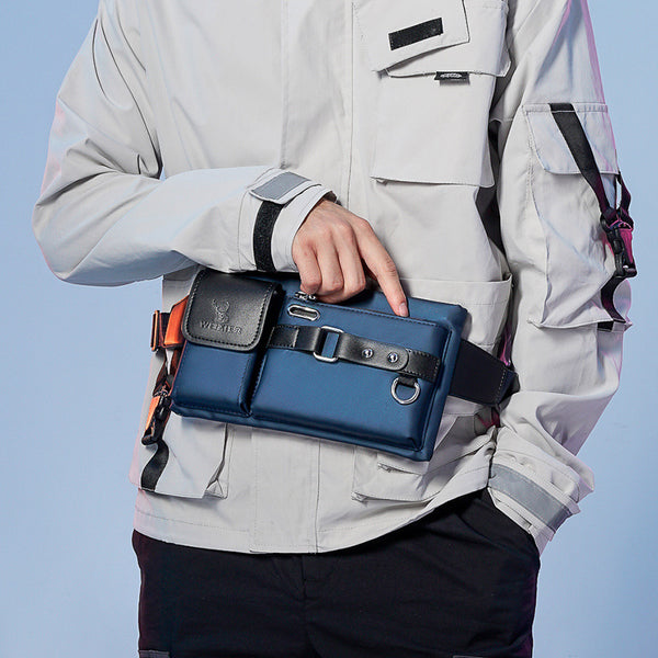 Bolsa de Cintura Retro para Hombre - Gran Capacidad Impermeable