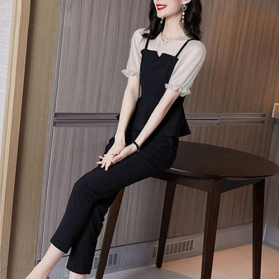 Conjunto de Dos Piezas Elegante en Chifón - Camisa y Pantalón Casual - Image 11
