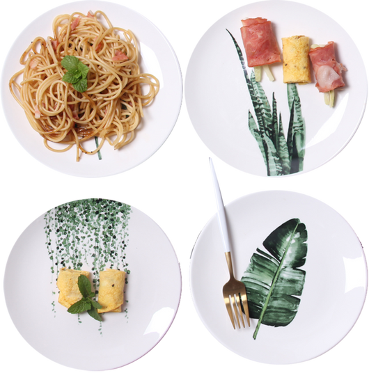 Plato Decorativo Hoja Verde Estilo Nórdico - Image 7