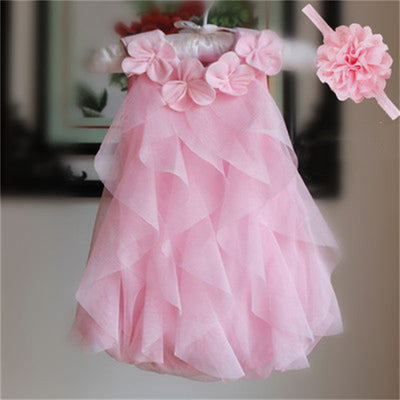 Vestido de Fiesta Infantil en Tela Chiffon Liso - Image 3