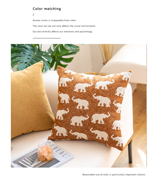 Cojín Decorativo Étnico con Tejido Teñido de Elefante - Image 10