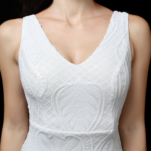 Vestido de Noche Elegante Escote V para Mujer - Diseño Sexy para Fiestas y Eventos - Image 26