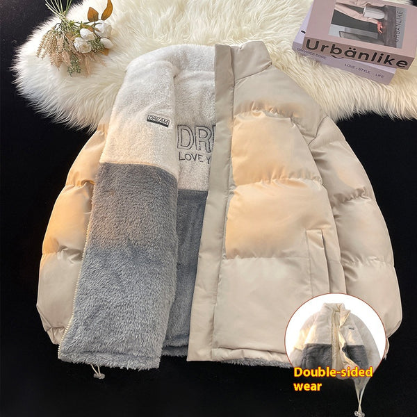 Abrigo Reversible de Algodón Grueso para Invierno