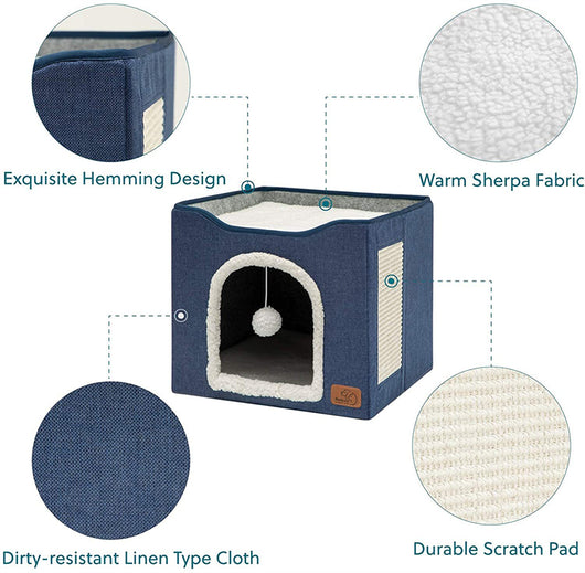 Casita Felina Plegable 2 en 1 - Taburete y Refugio para Gatos - Image 12