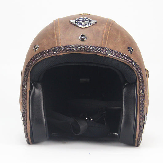 Casco Retro Semiabierto Four Seasons en Cuero - Image 14