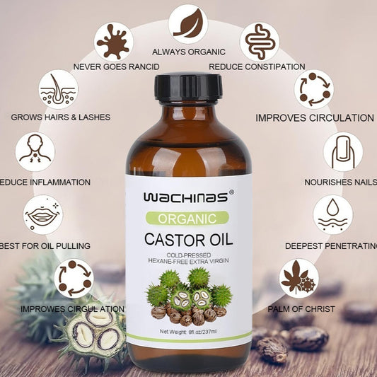 Aceite de Ricino Orgánico Prensado en Frío - Hidratación y Nutrición Profunda
