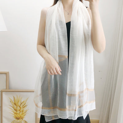 Pashmina de seda y lana - Bufanda chal versátil - Image 13