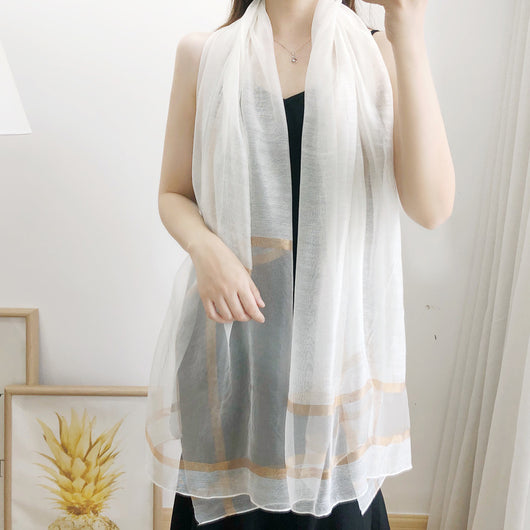 Pashmina de seda y lana - Bufanda chal versátil - Image 13