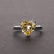 Simple and versatile heart-shaped ring Yellow NO.10