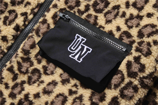 Jersey de Algodón Polar con Estampado Leopardo y Letras Bordadas - Image 2