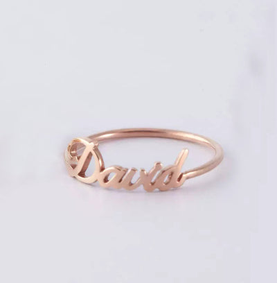 Anillo Personalizado de Acero Inoxidable con Letras del Alfabeto Inglés - Image 12