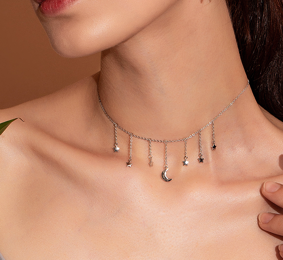 Collar de Plata Ziyun S925 Diseño Exagerado y Moderno para Mujer