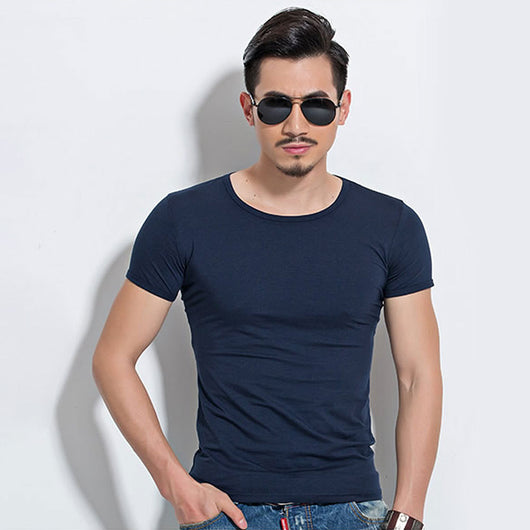 Playera Básica de Verano para Hombre - Colores Sólidos - Image 8