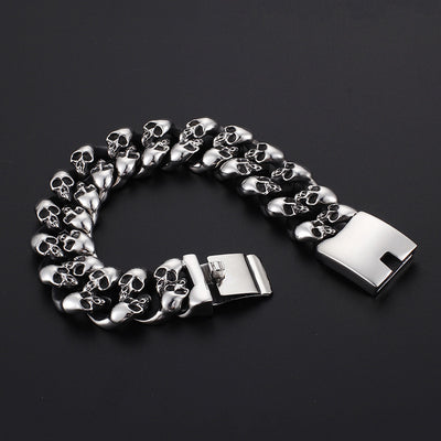 Pulsera de calavera con estilo punk para hombre - Image 3