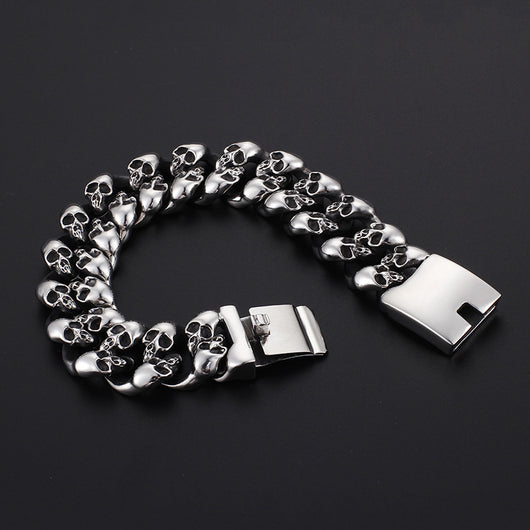 Pulsera de calavera con estilo punk para hombre - Image 3