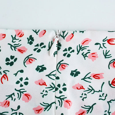 Falda Asimétrica Floral de Cintura Alta - Corte A Elegante - Image 8