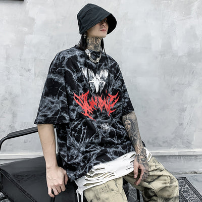 Playera Gráfica Efecto Humo Sucio - Image 3