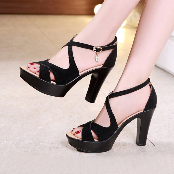 Zapatos Elegantes con Punta Abierta - Modelo Pasarela