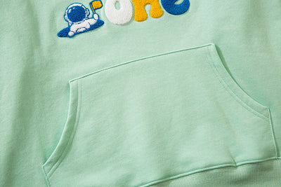 Sudadera Cuello Redondo con Letras Sueltas para Pareja - Image 13