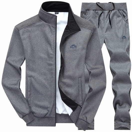 Abrigo de Otoño Dos Piezas para Hombre con Cuello Bordado - Image 15