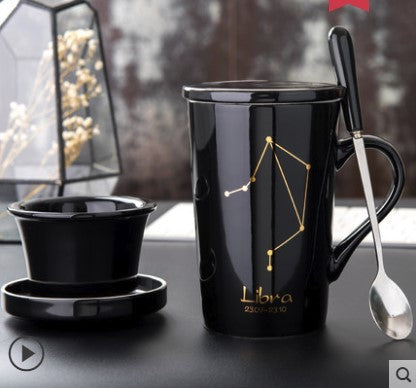 Taza de Cerámica Creativa con Tapa, Cuchara y Filtro para Té - Image 11