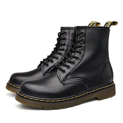 Botas Martin de Cuero Doble Capa para Pareja - Estilo Corto Unisex - Image 5
