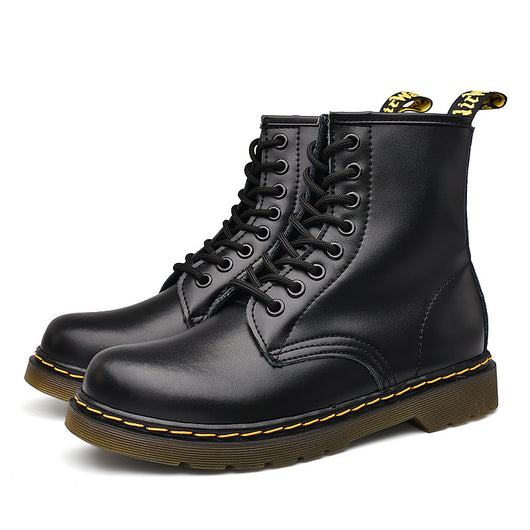 Botas Martin de Cuero Doble Capa para Pareja - Estilo Corto Unisex - Image 5