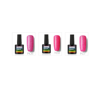 Esmalte de Gel Fotocurable ROSALIND sin Químicos - Sistema Arcoíris con Brillos - Image 10