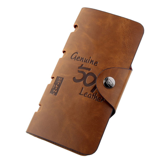 Cartera Larga de Cuero Retro con Diseño de Billete Multifuncional - Image 6