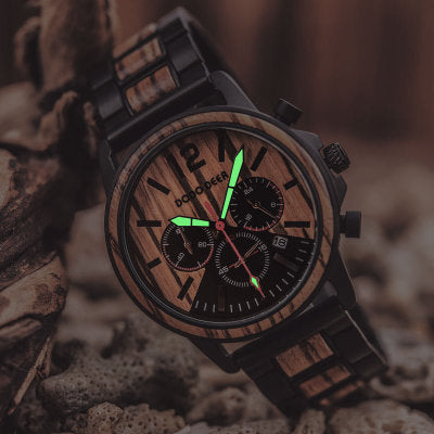 Reloj de Madera Personalizado para Hombre DODO DEER - Cronógrafo de Lujo con Grabado - Image 5