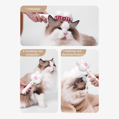 Cepillo de Vapor Autolimpiable para Gatos - Peine Deshedding Recargable con Masaje - Image 15