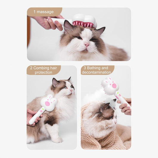 Cepillo de Vapor Autolimpiable para Gatos - Peine Deshedding Recargable con Masaje - Image 15