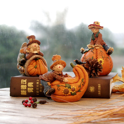 Artesanía de Resina Espantapájaros y Calabaza para Thanksgiving - Image 12