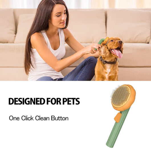 Cepillo de Aseo Calabaza para Mascotas - Deslanador Automático para Perros y Gatos - Image 4