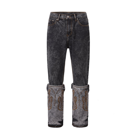 Pantalones Rectos de Diseño Exclusivo Chao Pai Jie Tou
