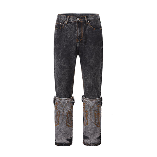 Pantalones Rectos de Diseño Exclusivo Chao Pai Jie Tou