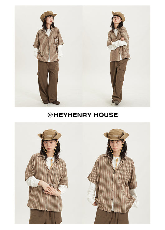 Camisa Retro Japonesa a Rayas - Estilo Preppy Holgado de Manga Corta - Image 17