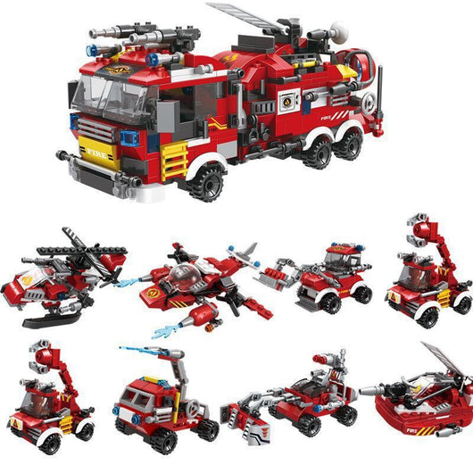 Bloques de Construcción 8-en-1 Brigada de Bomberos de la Ciudad - Image 2
